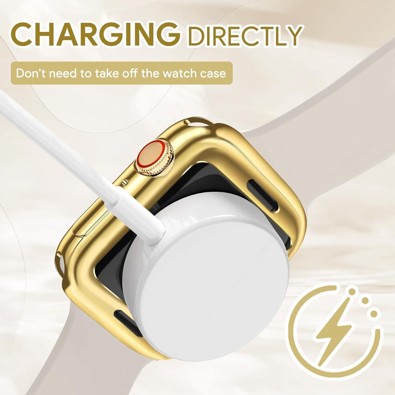 Funda TPU Flexible JR.DM 38mm para Apple Watch Series 3/2/1 Dorado