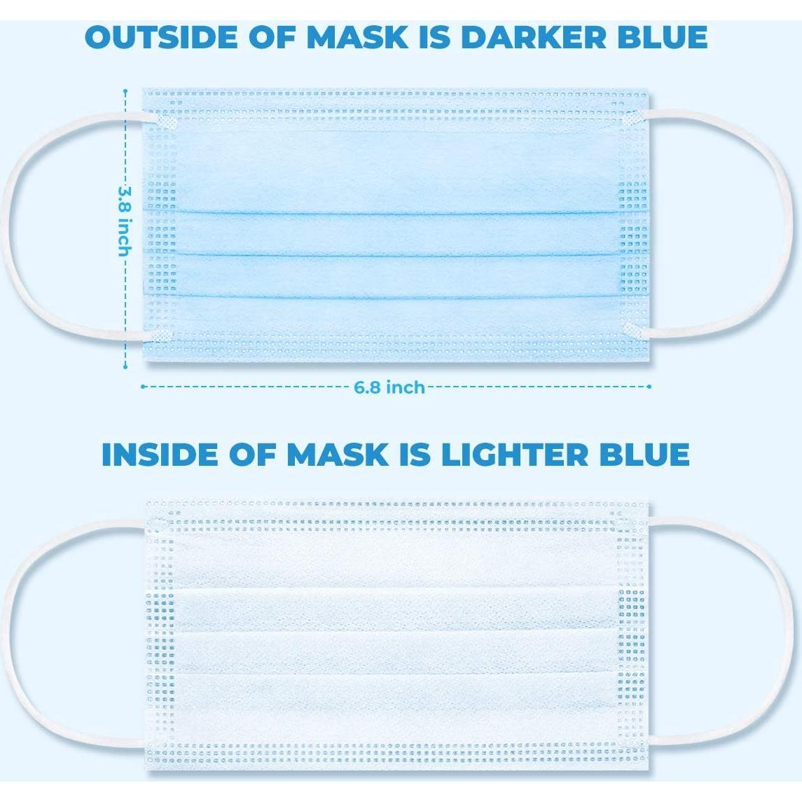 Mascarillas Desechables 3 Capas ZUBREX - 50 Pcs Azul