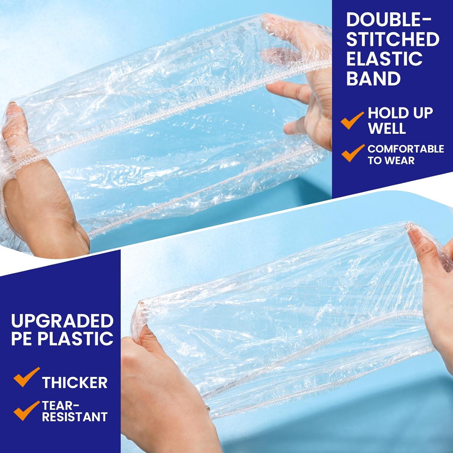 Gorros de Ducha Desechables LEOBRO 80PCS 43.9cm Plástico