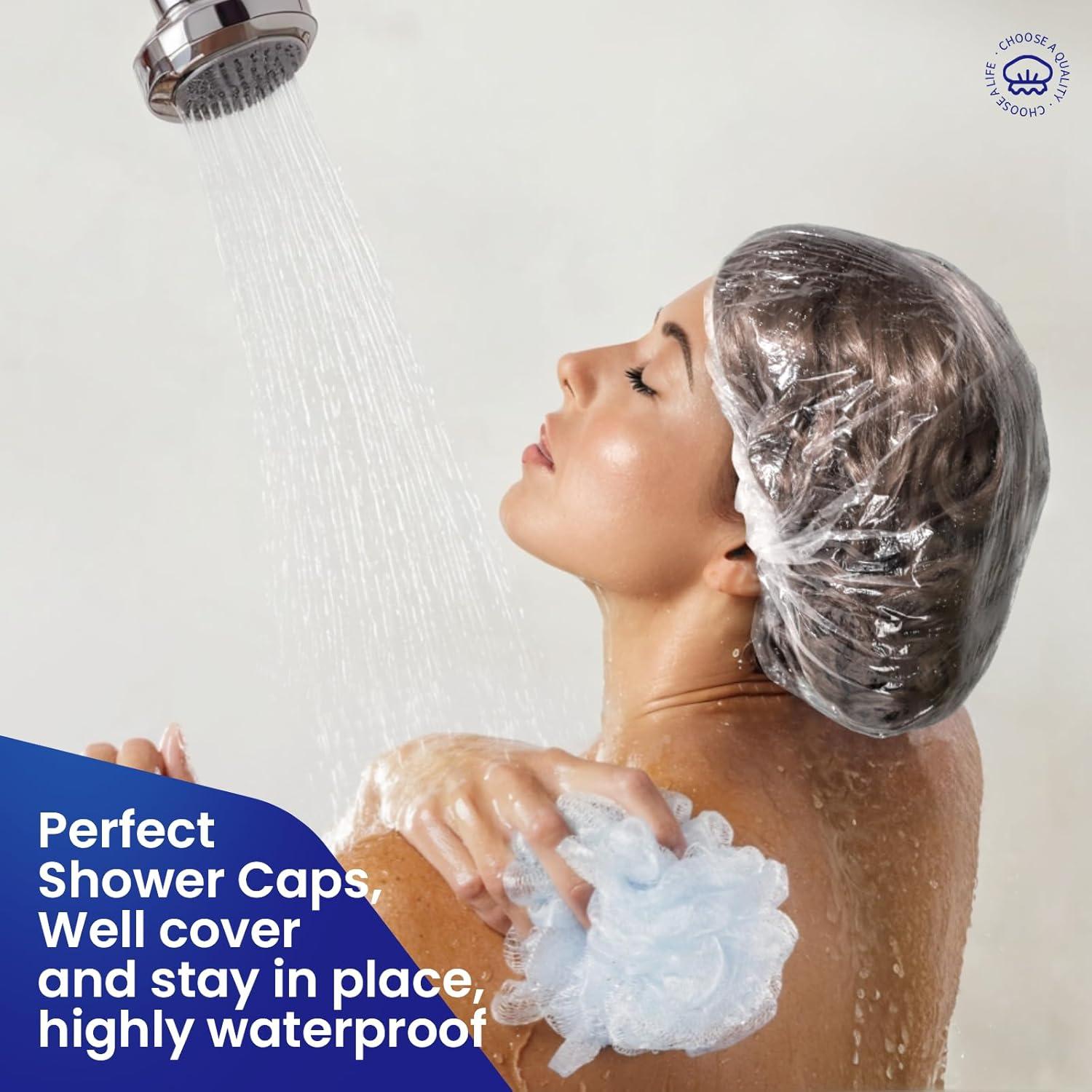 Gorros de Ducha Desechables LEOBRO 80PCS 43.9cm Plástico