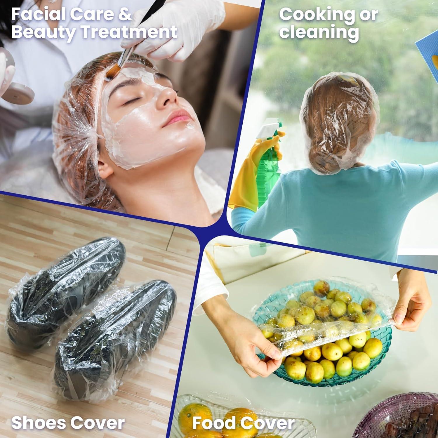 Gorros de Ducha Desechables LEOBRO 80PCS 43.9cm Plástico