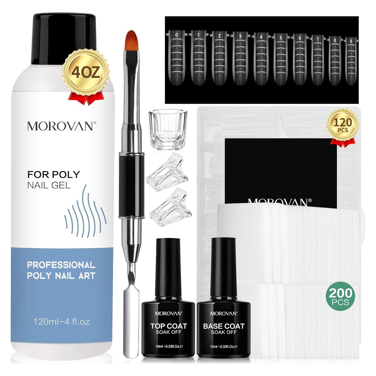Solución Deslizante Morovan Poly Gel 118ml Kit Uñas