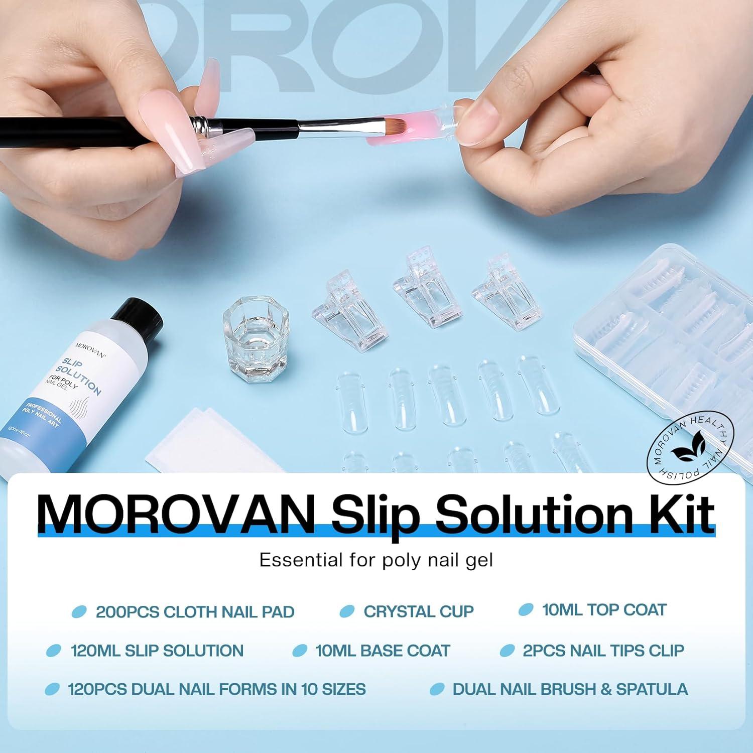 Solución Deslizante Morovan Poly Gel 118ml Kit Uñas