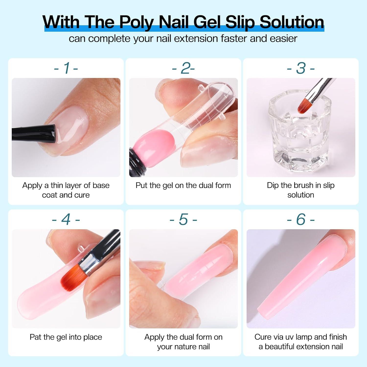 Solución Deslizante Morovan Poly Gel 118ml Kit Uñas