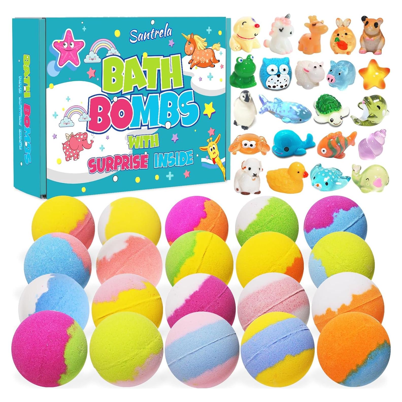 Set de 20 Bombas de Baño Santrela con Juguetes Sorpresa