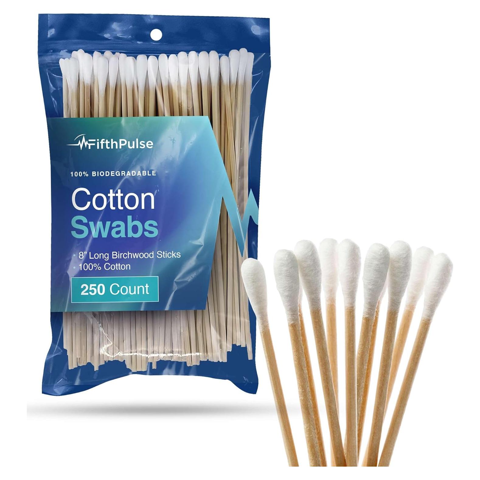 Bastones de Algodón Biodegradables FifthPulse - 50 Unidades 20.32 cm