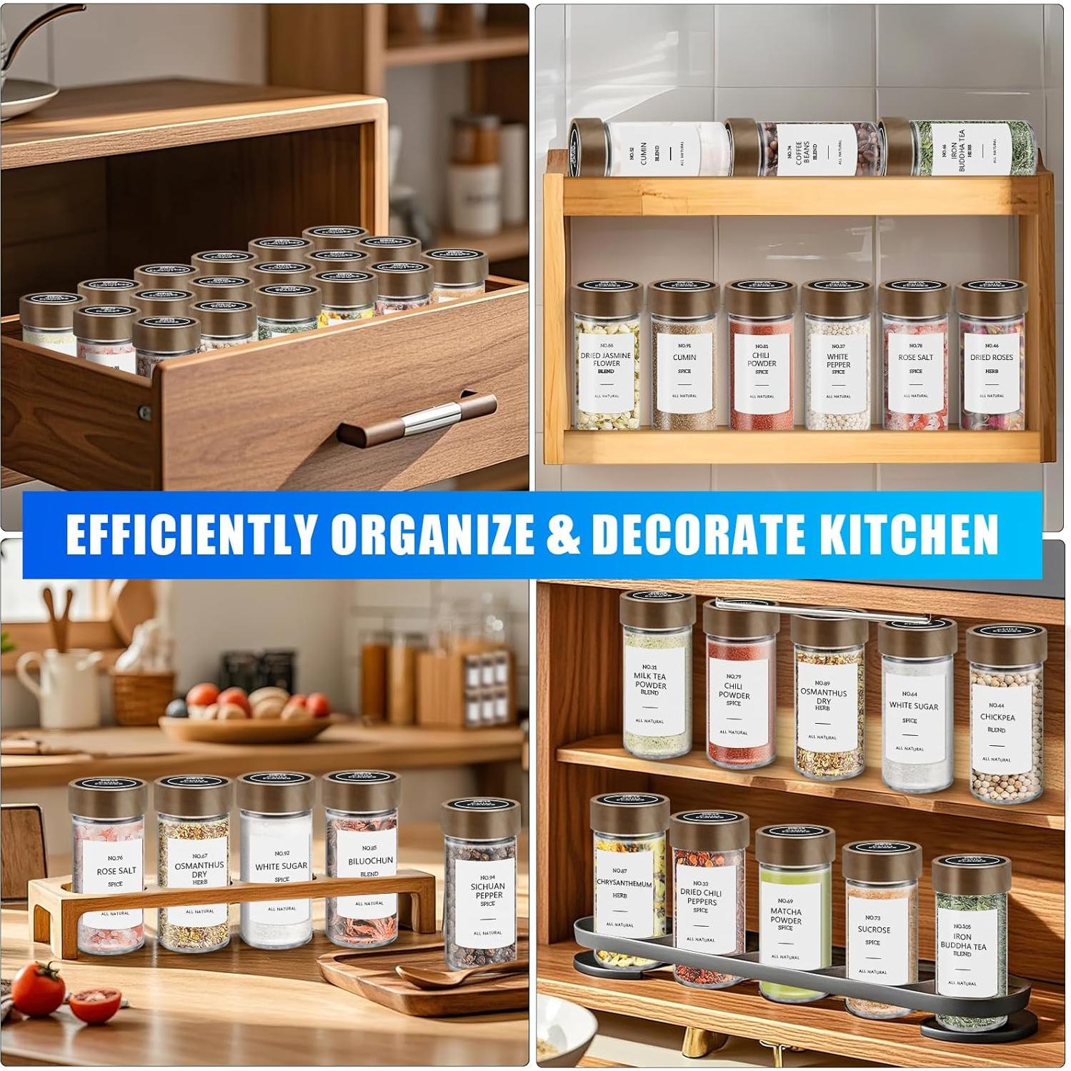 Set de 30 Tarros de Especias VIBRATITE 4 oz con Etiquetas