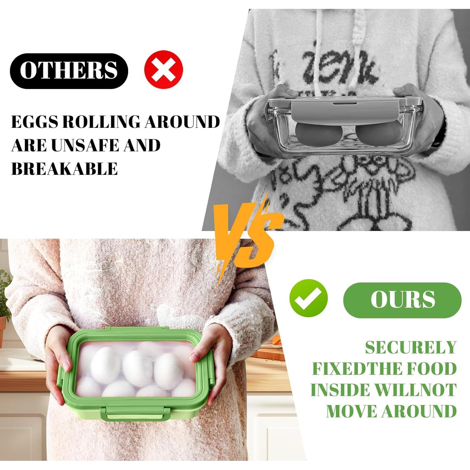 Juego de 2 Contenedores de Almacenamiento de Silicona Verde 2L