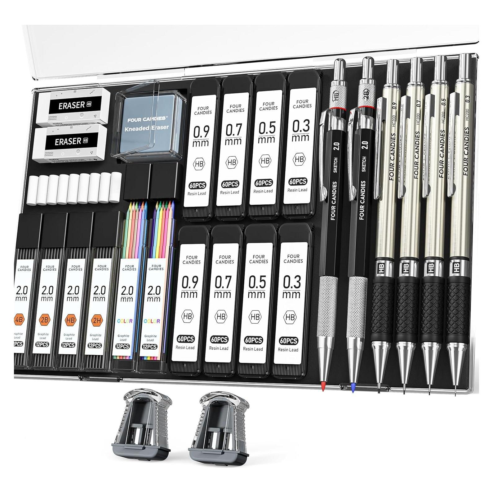 Juego de Lápices Mecánicos Artísticos 27PCS Four Candies