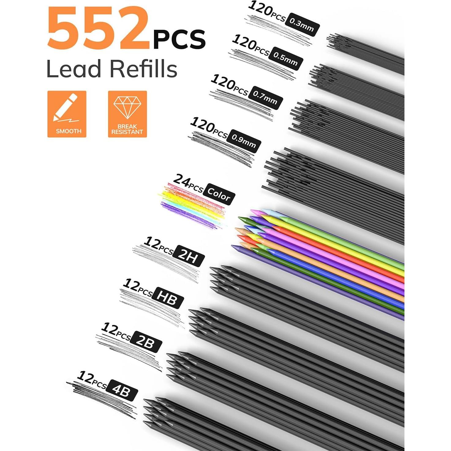 Juego de Lápices Mecánicos Artísticos 27PCS Four Candies