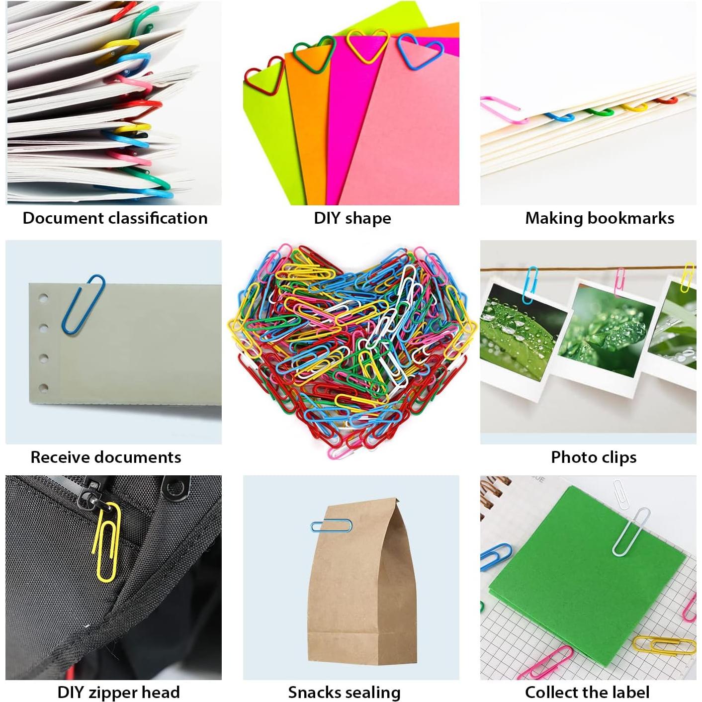 Clips de Papel Medianos AnutriON Asortidos 180 Piezas 33mm