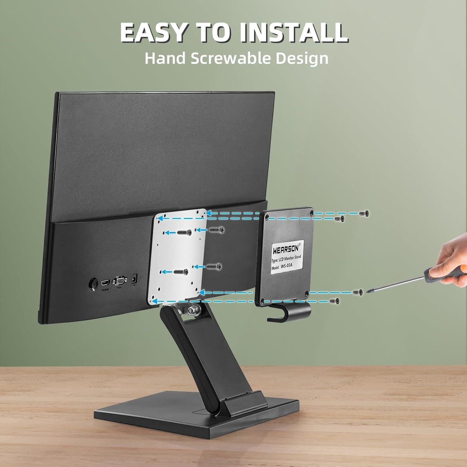 Soporte de TV LCD Ajustable Wearson WS-03A 10-24" VESA 75/100mm