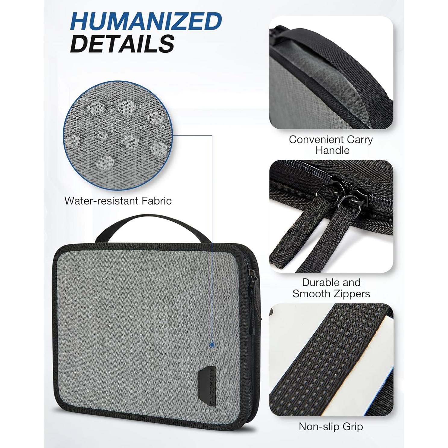 Bolsa Organizadora de Tecnología BAGSMART Gris 30x23x4 cm