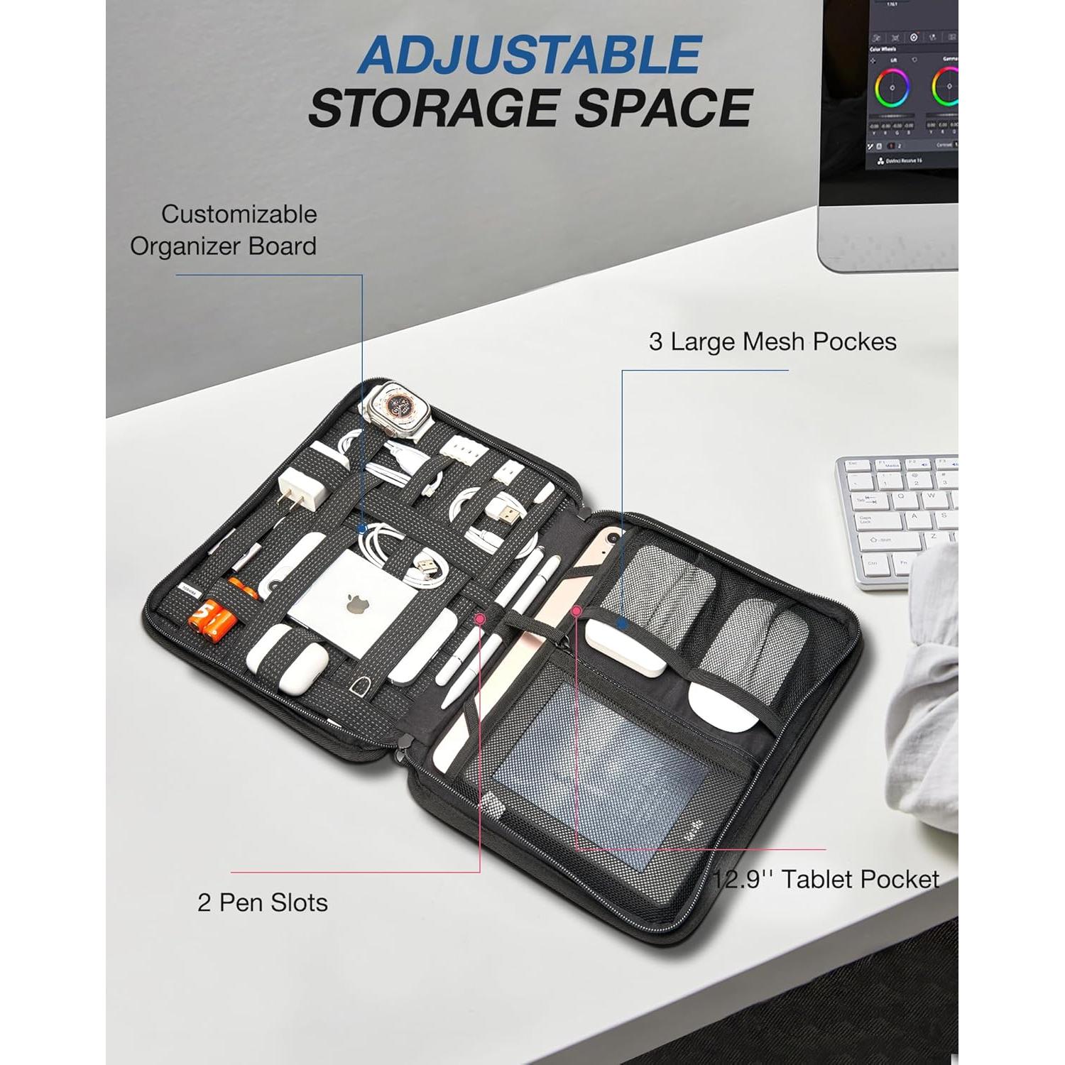 Bolsa Organizadora de Tecnología BAGSMART Gris 30x23x4 cm