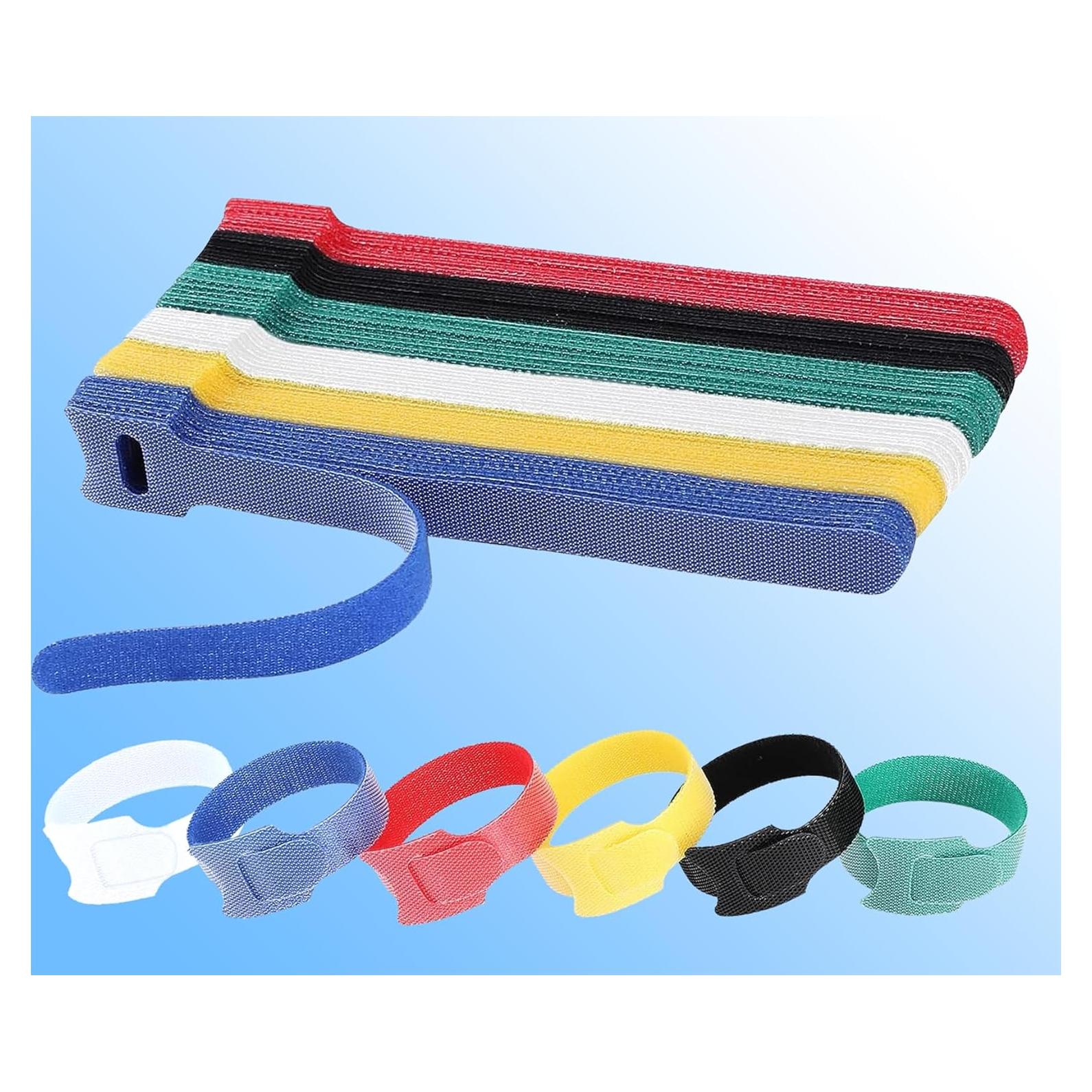 60 Sujetacables Reutilizables California JOS 15.24 cm Coloridos