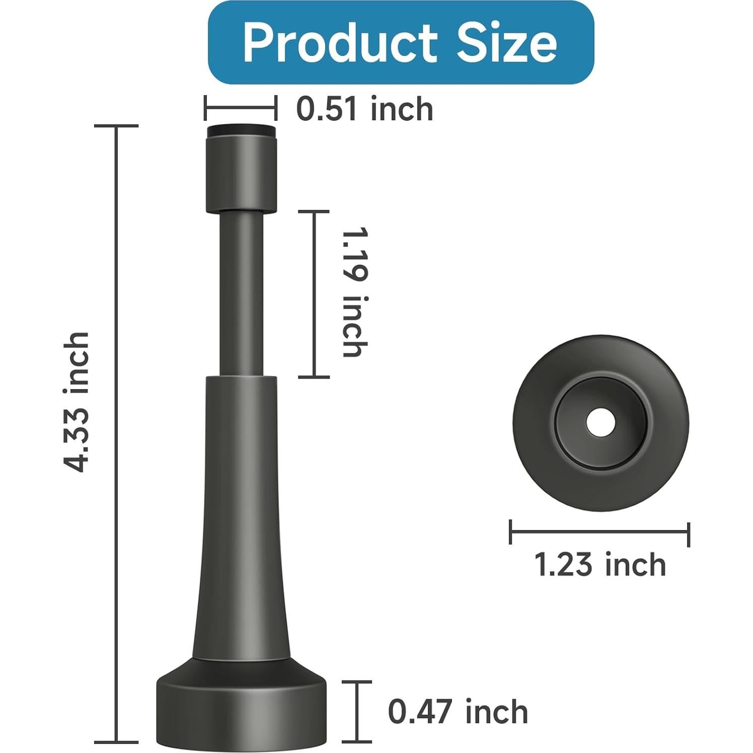 Topes de Puerta de Aluminio Brieieziy - 11 cm - 3 Piezas