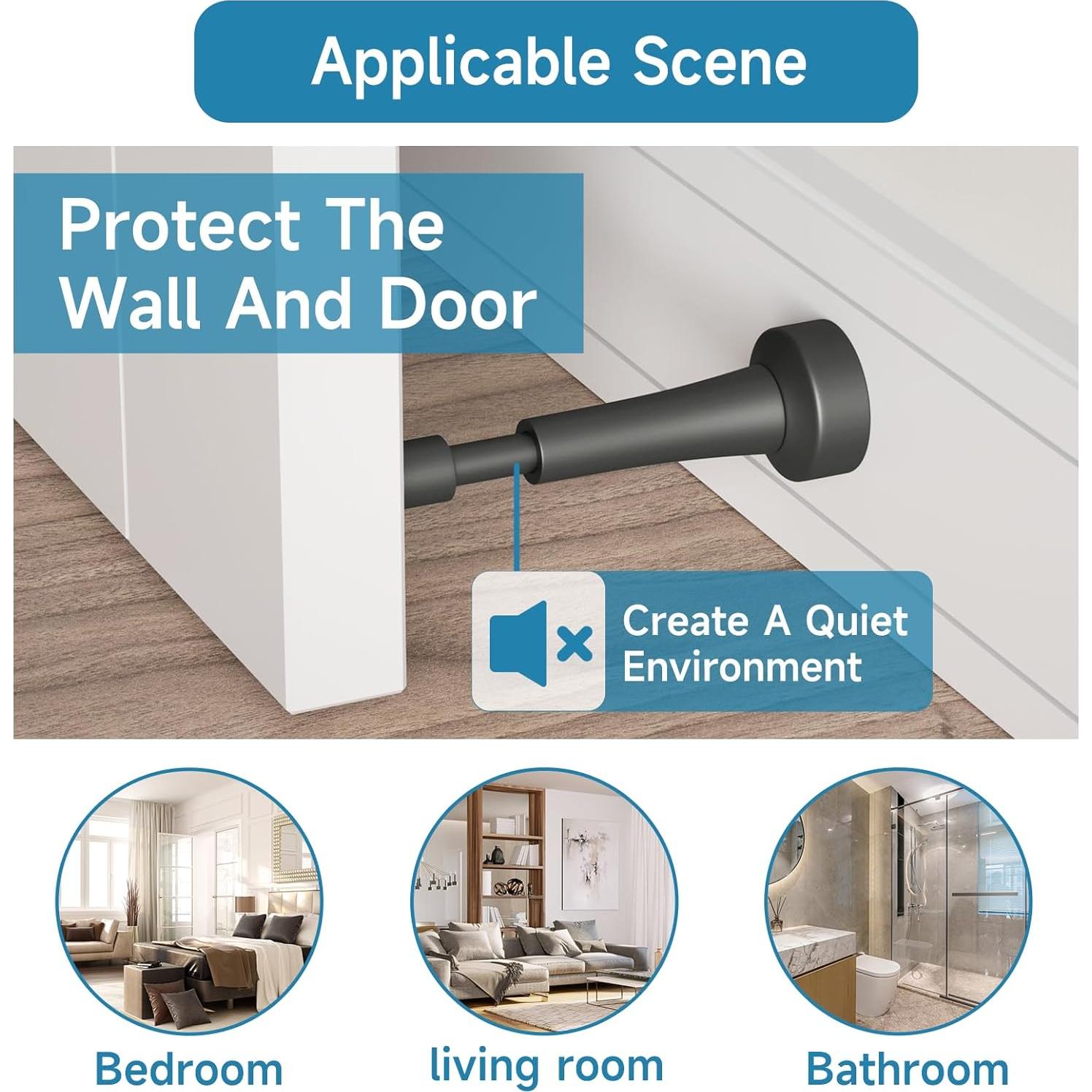Topes de Puerta de Aluminio Brieieziy - 11 cm - 3 Piezas