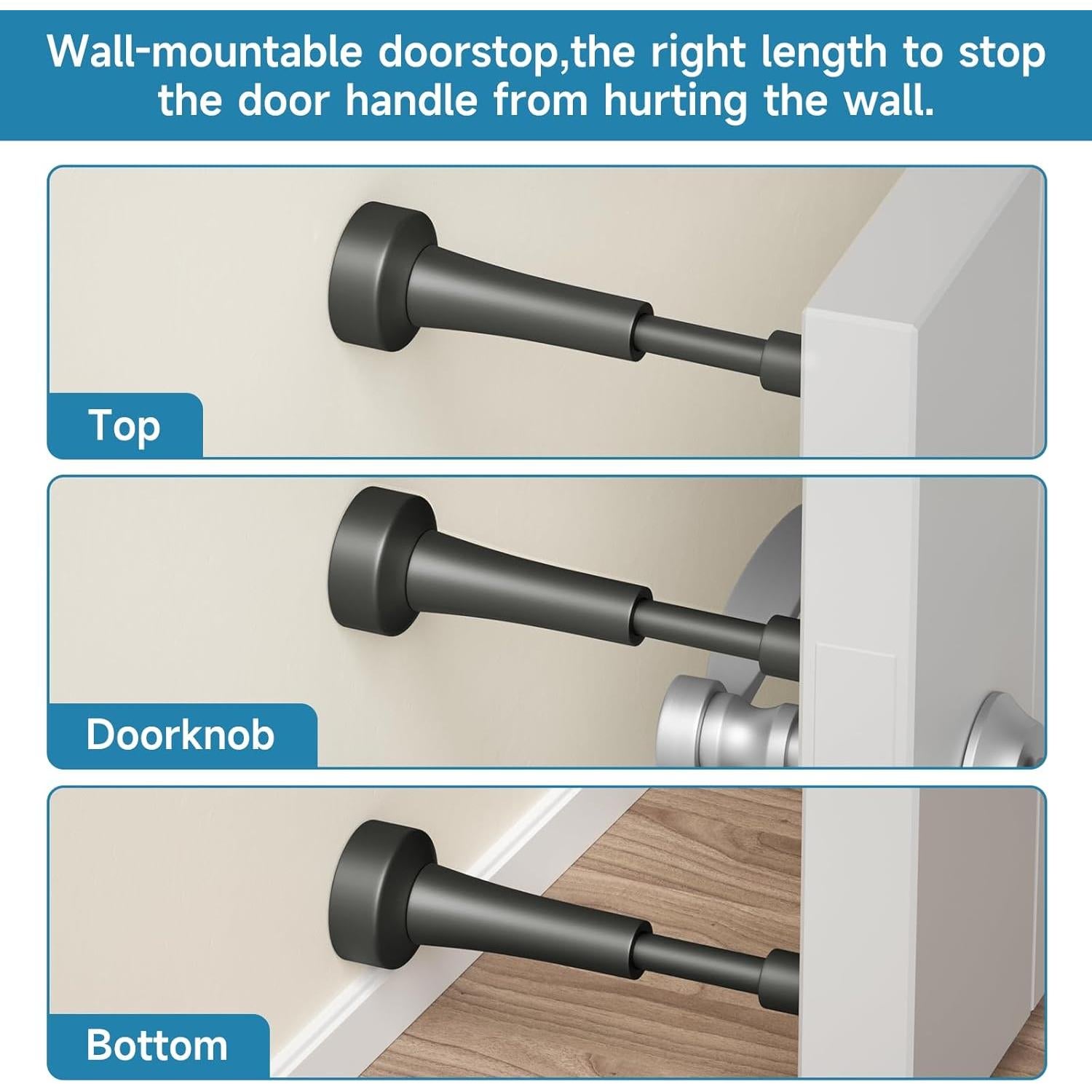 Topes de Puerta de Aluminio Brieieziy - 11 cm - 3 Piezas