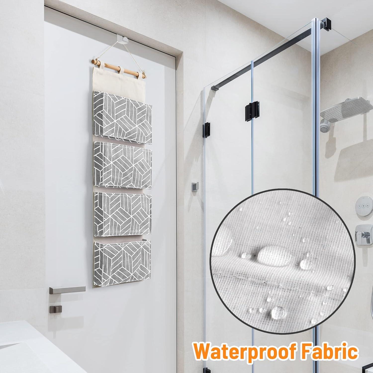 CROWNED Organizador Colgante 2 Pcs Gris 4 Bolsillos Impermeable