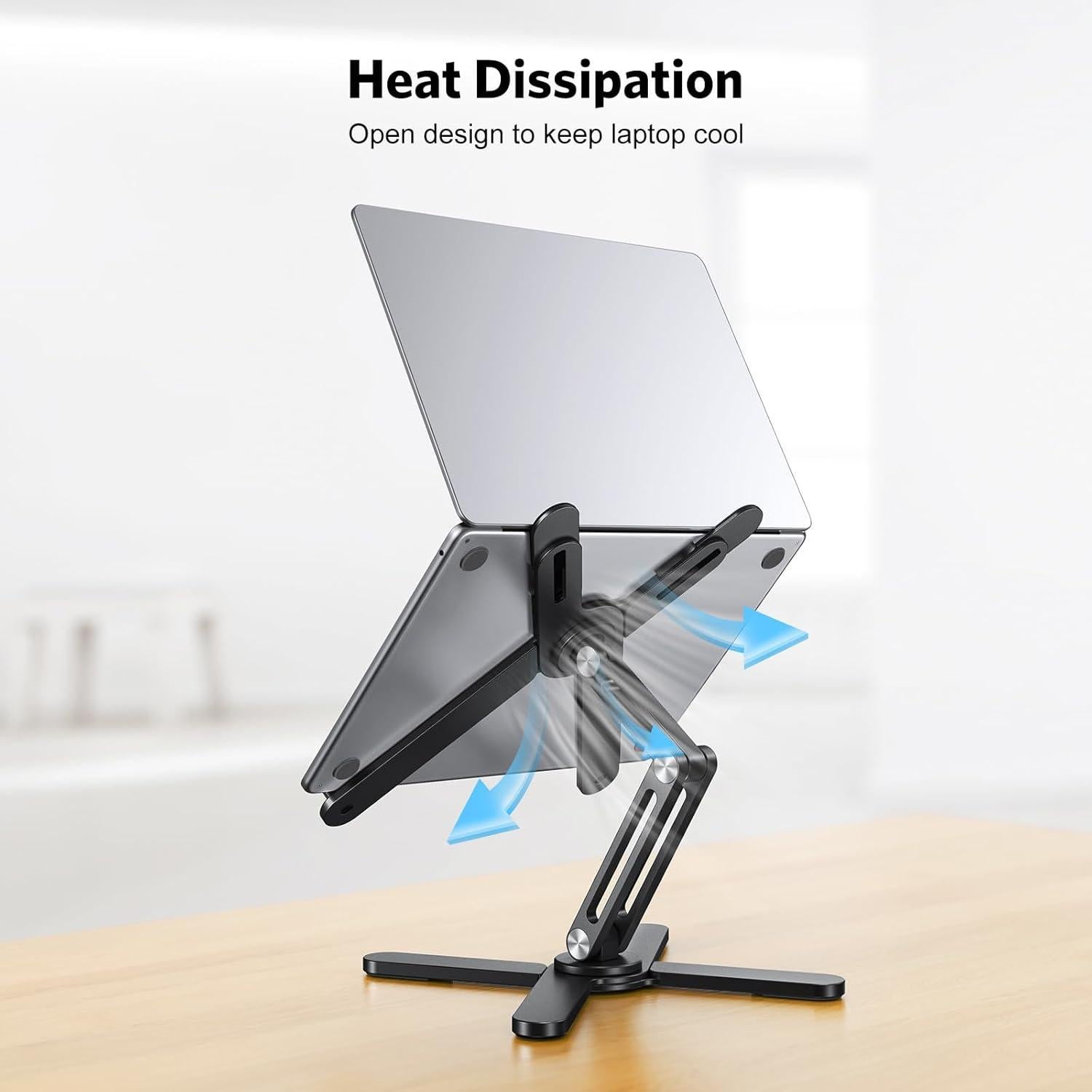 Soporte para Laptop OMOTON Rotatorio 360° Ergonómico Negro