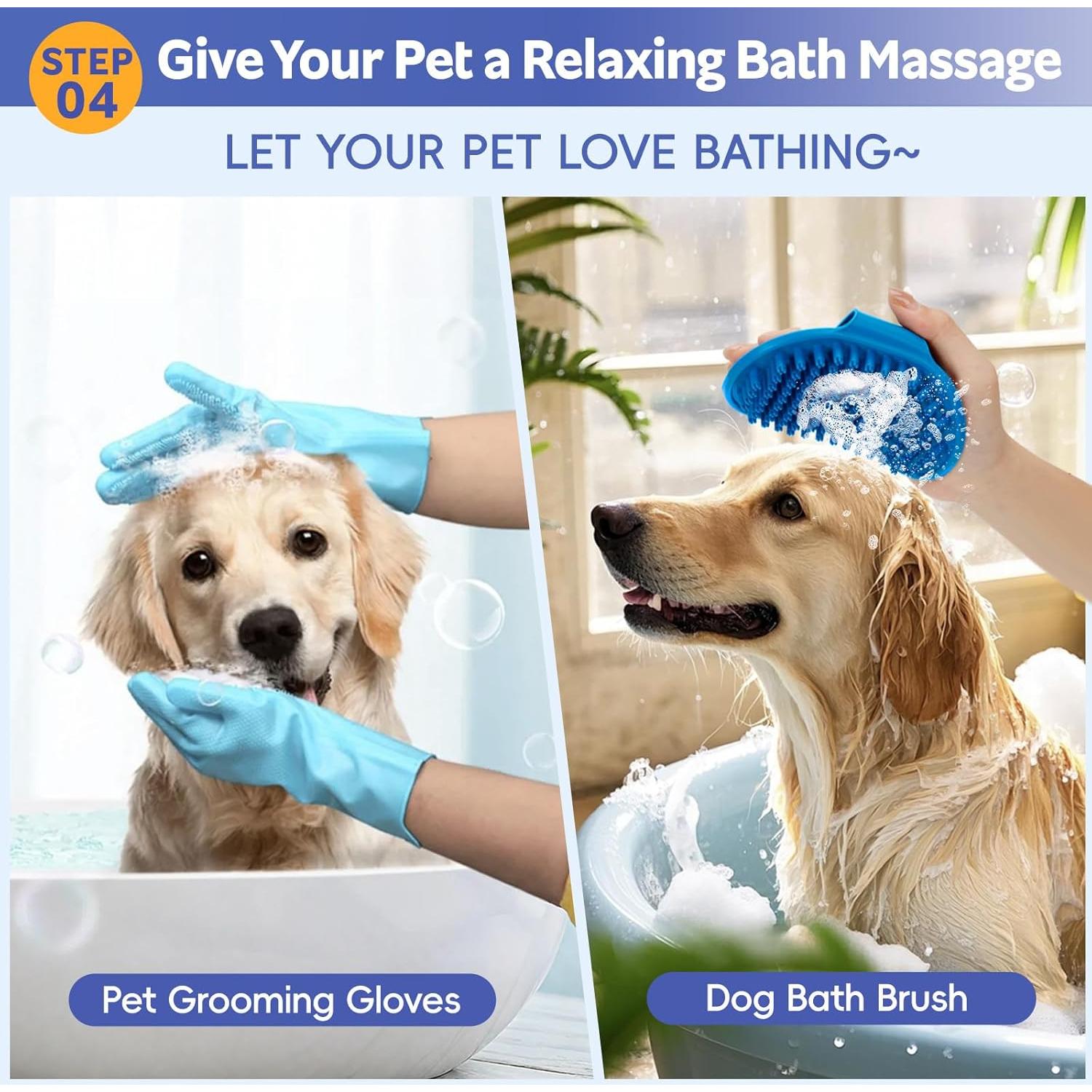 Kit de Aseo para Mascotas 10 Piezas 2TRUL - Cepillo, Tijeras y Cortador