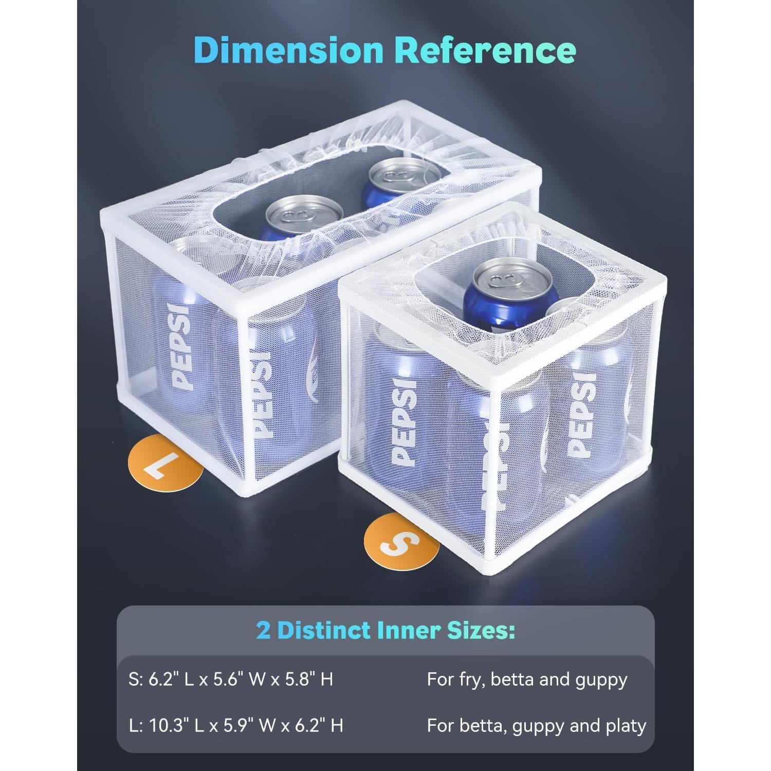 Red de cría para acuarios Pawfly - Caja de aislamiento 15.7x14.2 cm