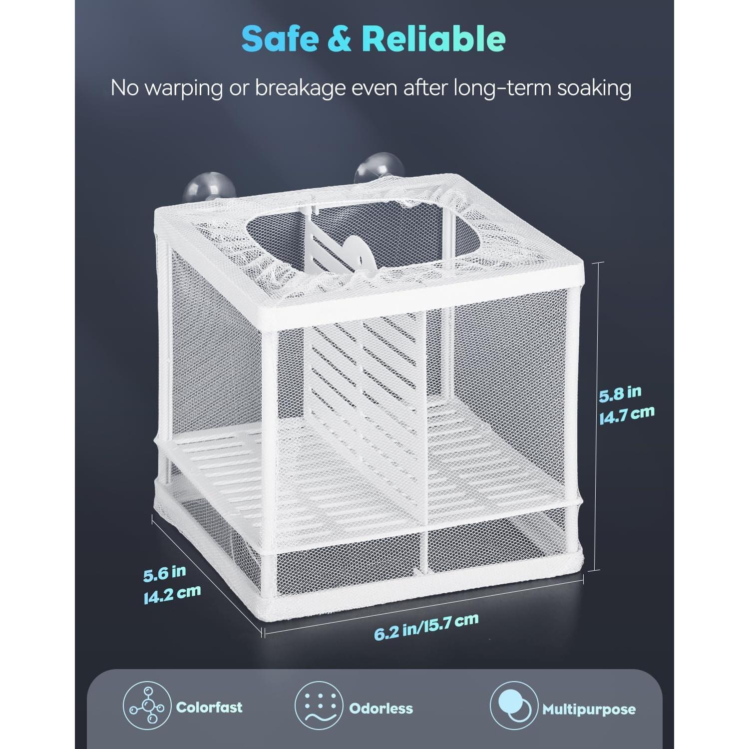 Red de cría para acuarios Pawfly - Caja de aislamiento 15.7x14.2 cm