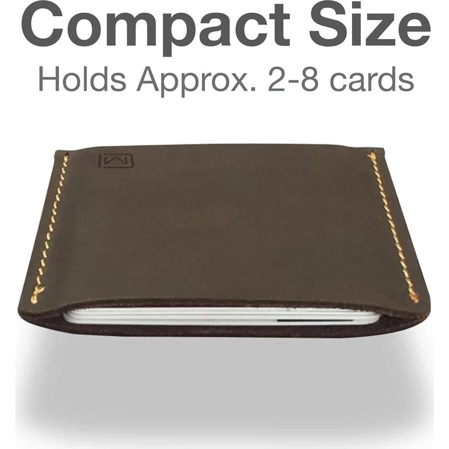 Billetera de Cuero Slim Modern Carry - Marrón, Acceso Rápido