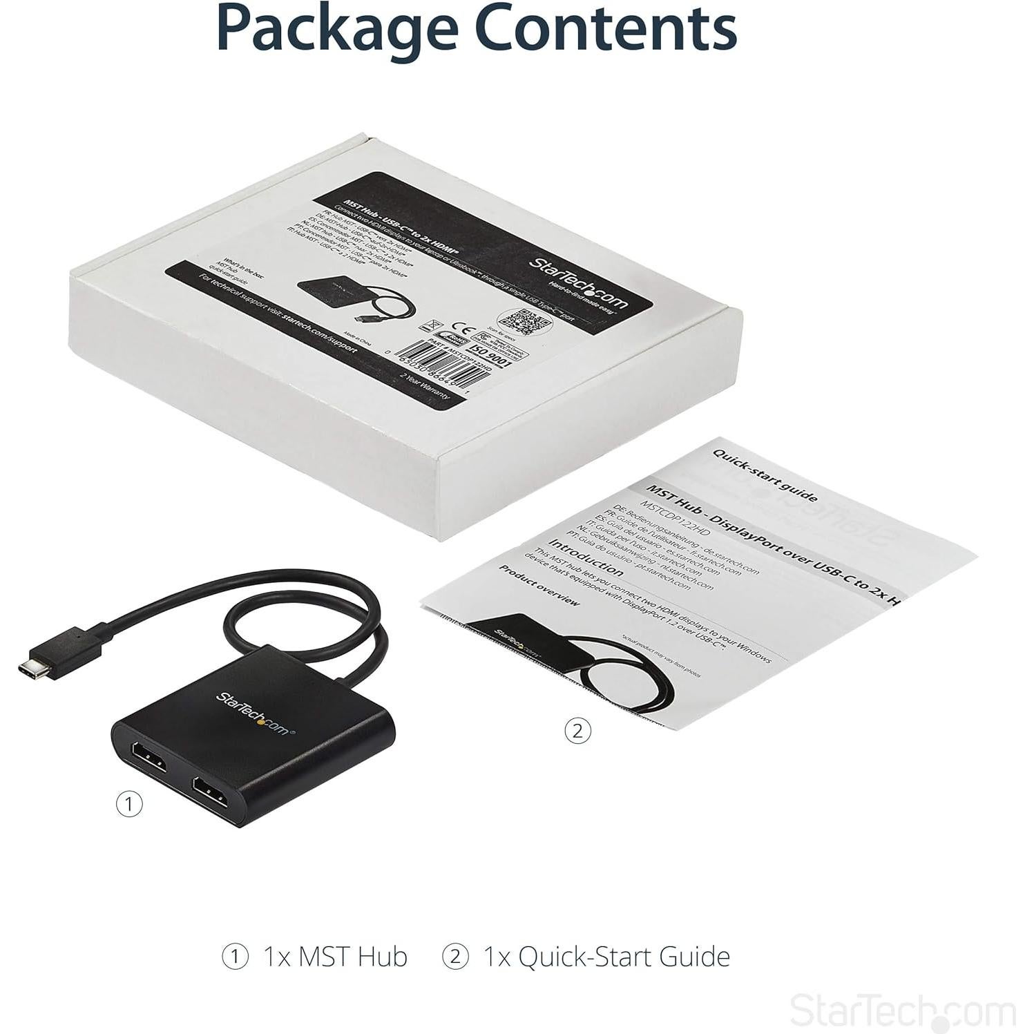 Adaptador USB-C a Doble HDMI StarTech.com MSTCDP122HD 4K 30Hz