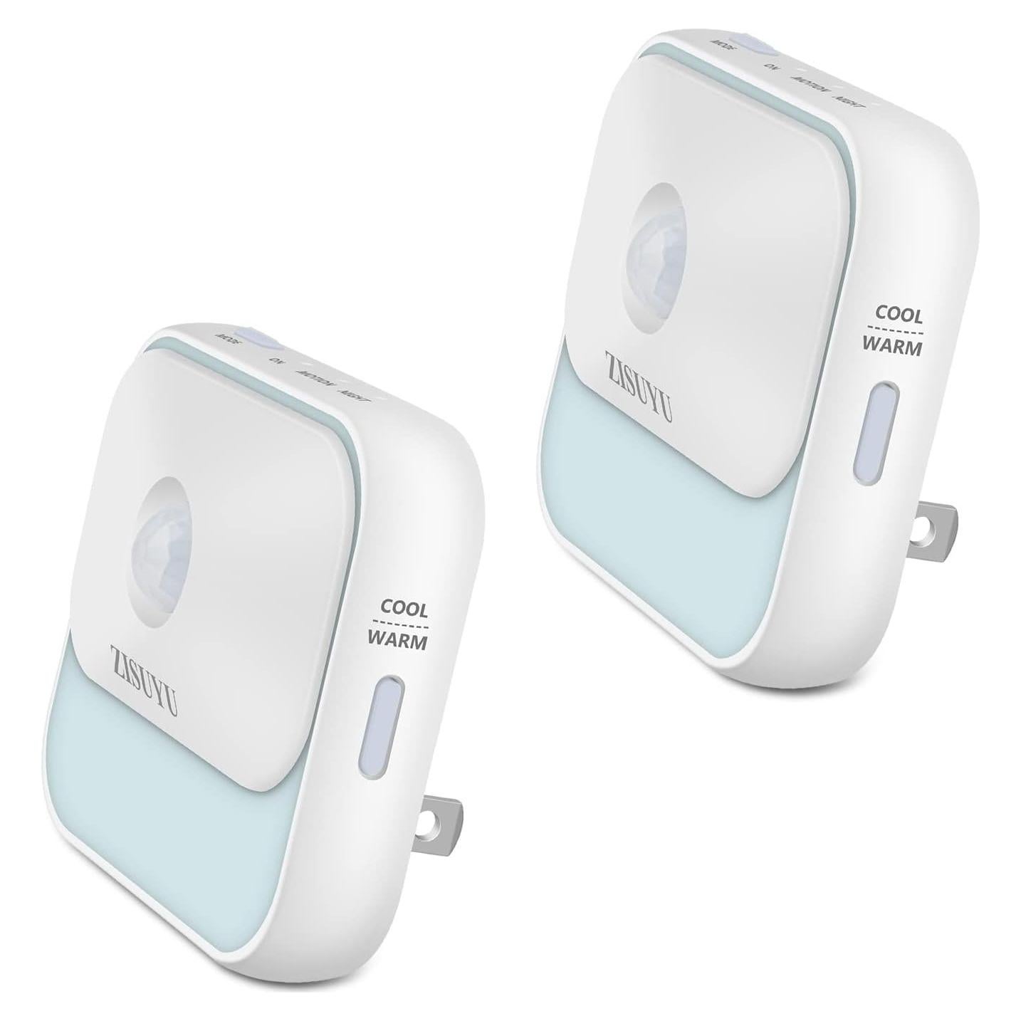 Luz Nocturna Enchufable ZISUYU con Sensor de Movimiento 2 Paquete