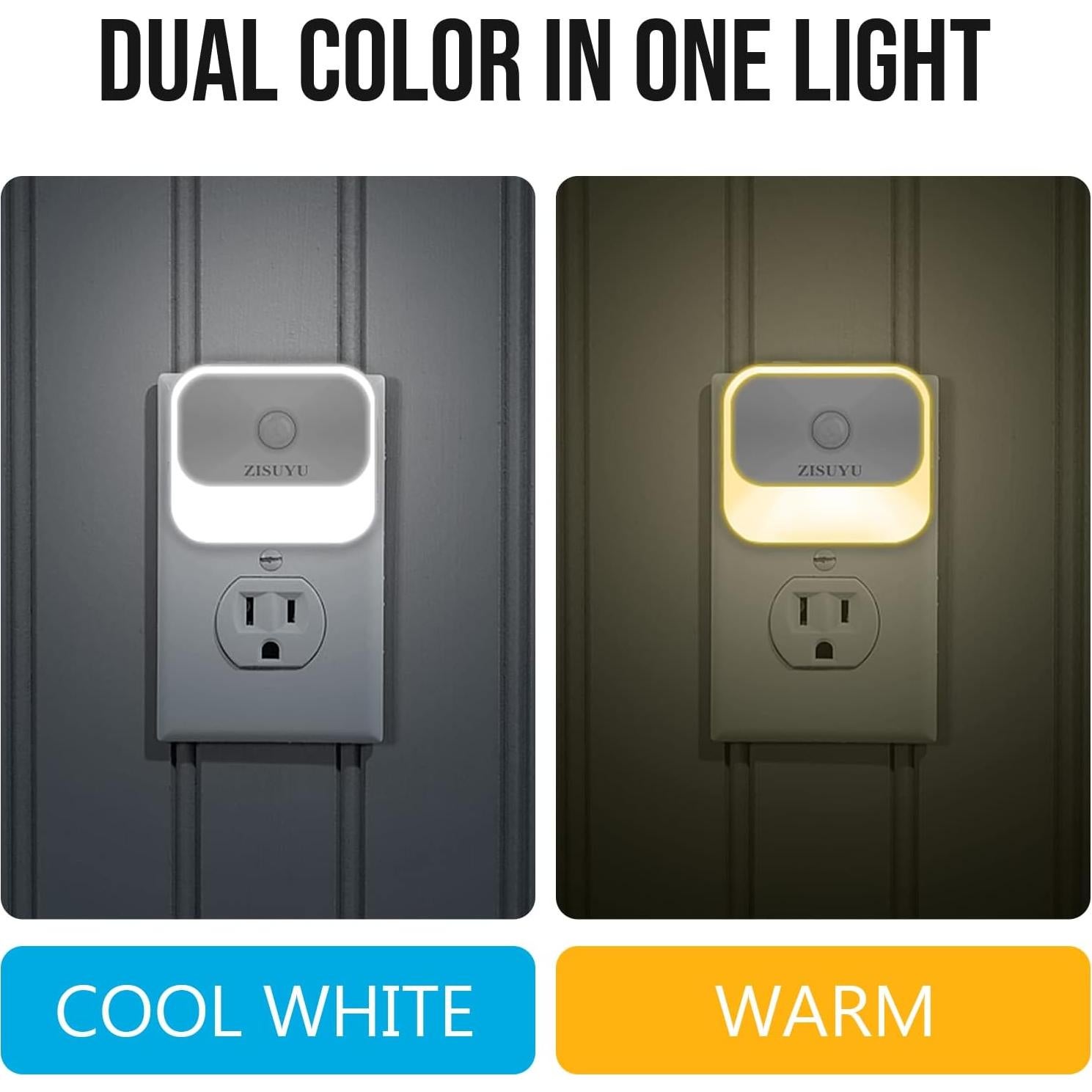 Luz Nocturna Enchufable ZISUYU con Sensor de Movimiento 2 Paquete