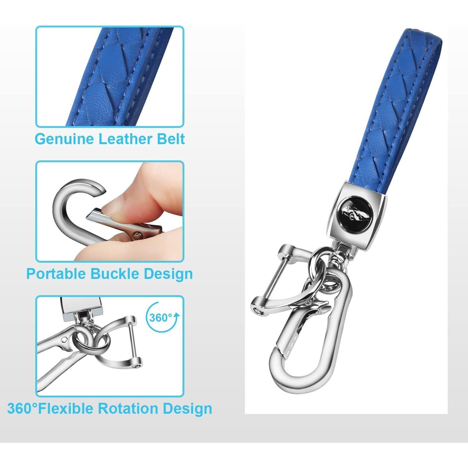 Funda de Llave QBUC para Toyota RAV4 Camry Corolla Azul