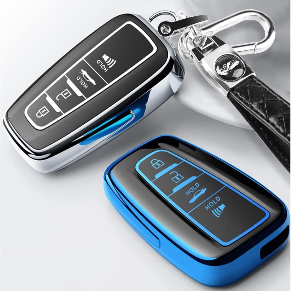 Funda de Llave QBUC para Toyota RAV4 Camry Corolla Azul
