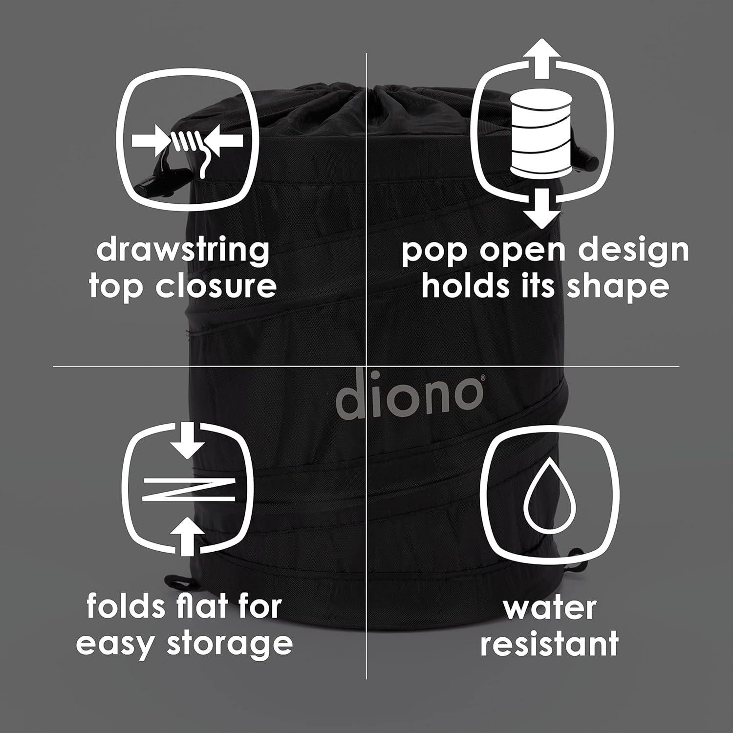 Basurero Plegable Diono 60050 para Auto, Compacto y Resistente al Agua