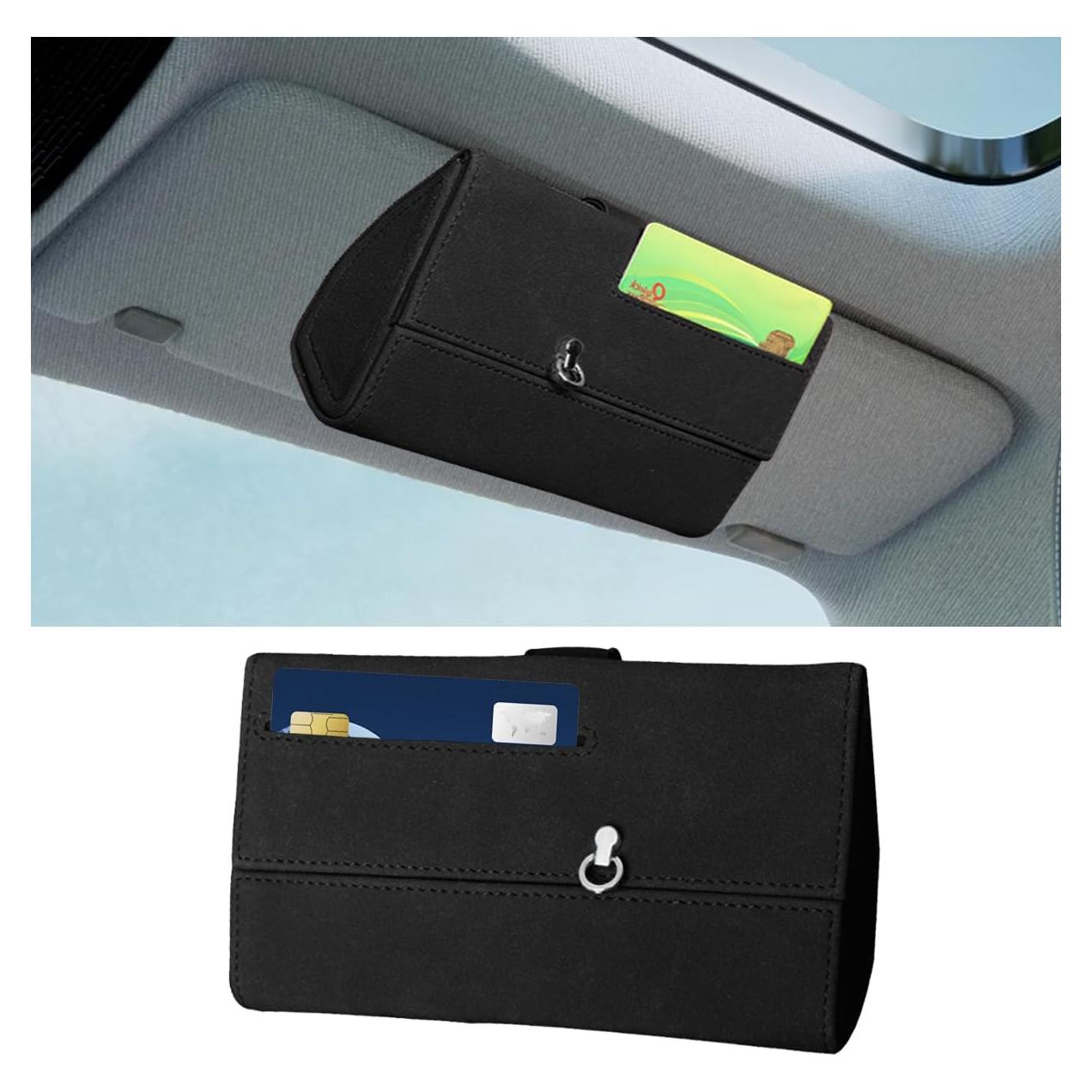 Soporte de Gafas de Sol para Visera de Coche LHDOS Negro