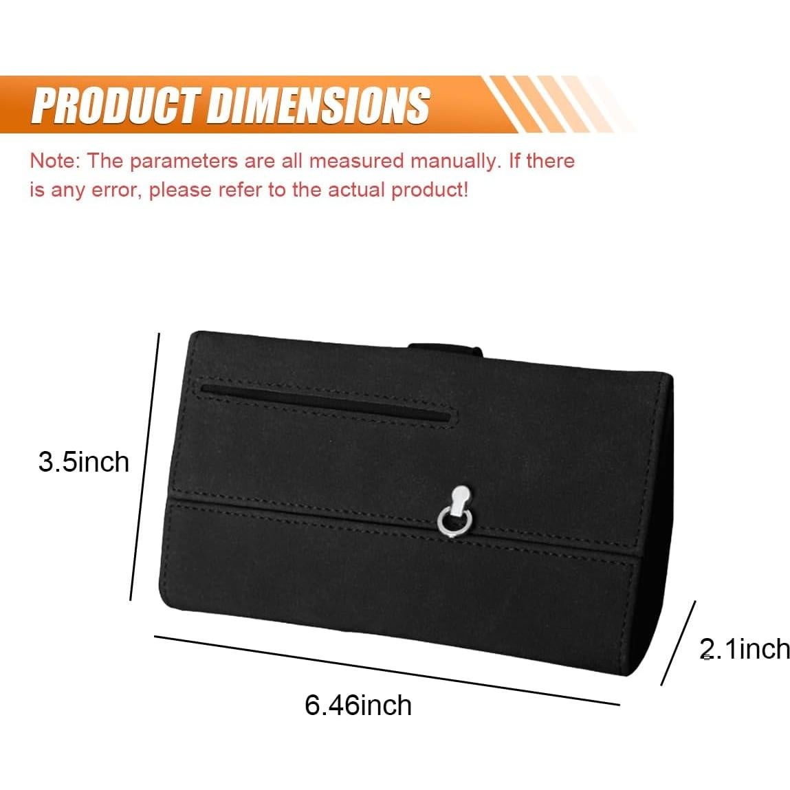 Soporte de Gafas de Sol para Visera de Coche LHDOS Negro