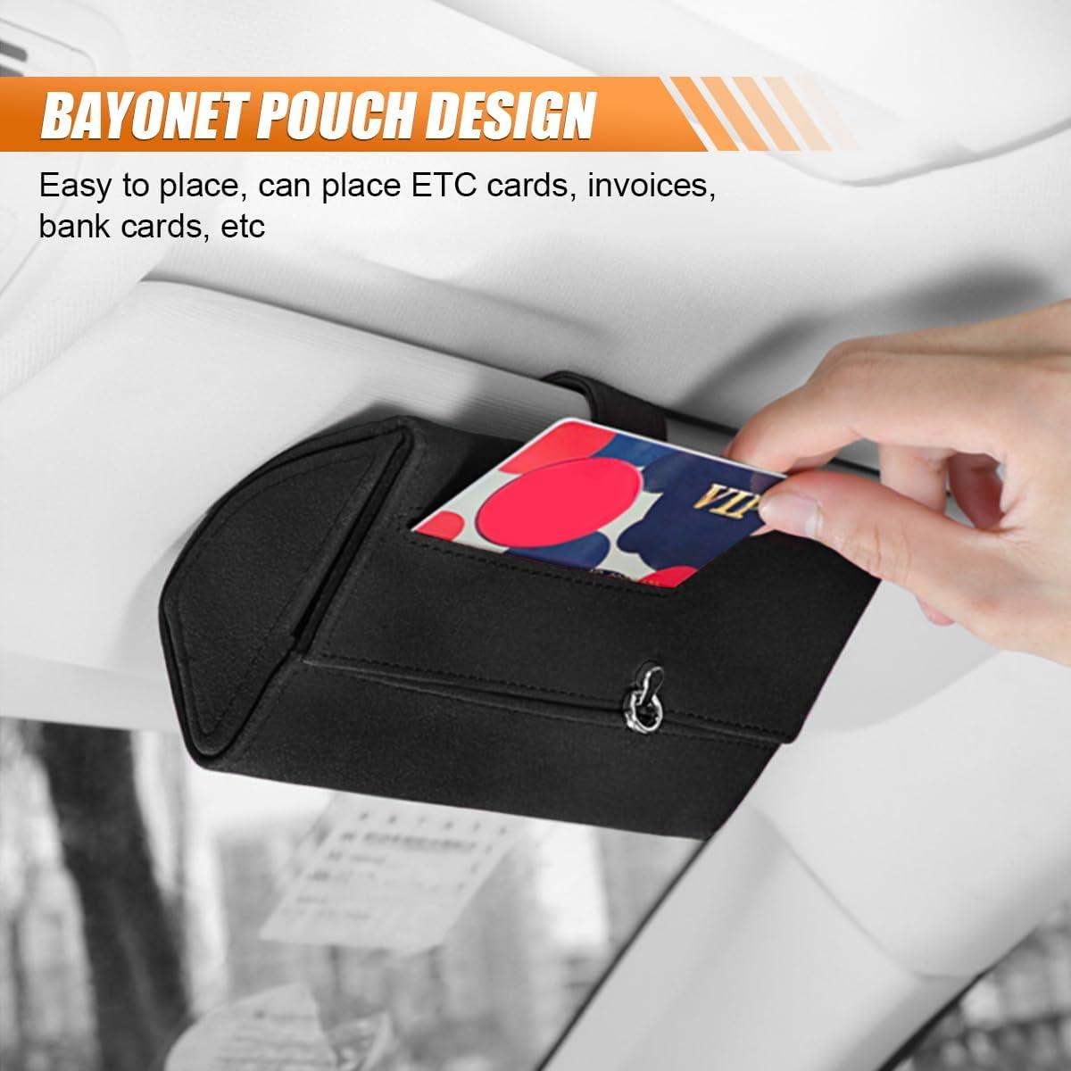 Soporte de Gafas de Sol para Visera de Coche LHDOS Negro