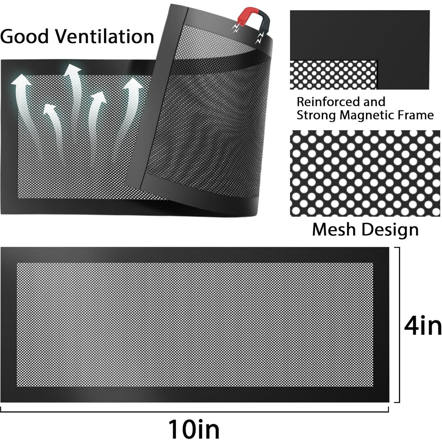 Paquete de 6 Cubiertas de Ventilación Magnéticas 10 x 25 cm Warmfarm
