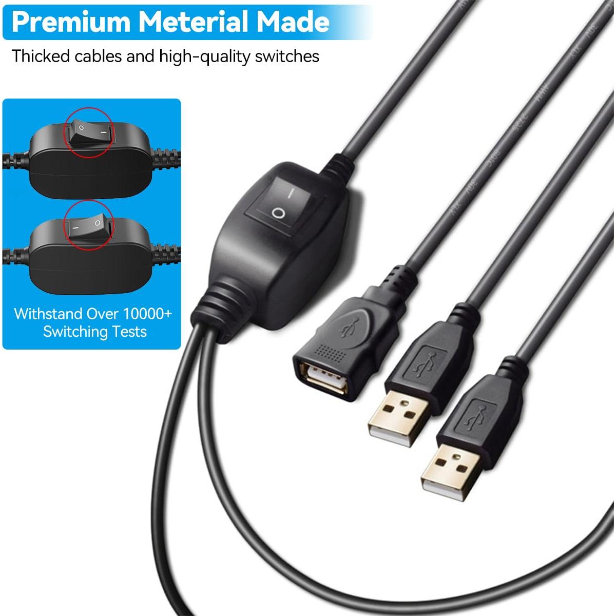 Cable Divisor USB 1 en 2 HERFAIR para Impresora 5FT