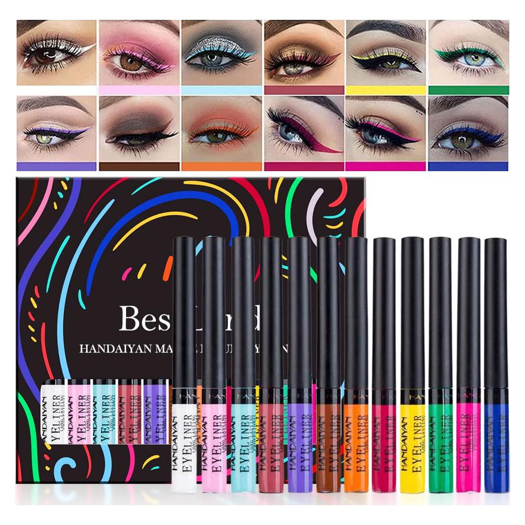 Set de 12 Delineadores Líquidos Mate BestLand - Colores Arcoíris