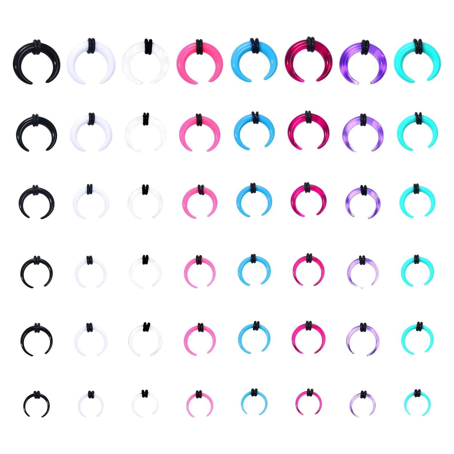 Kit de Estiramiento de Septum YADOCA 48 Piezas 4G a 14G