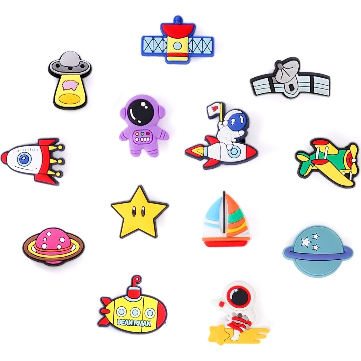 Lote de 100 encantos de zapatos aleatorios para niños - Decoración divertida