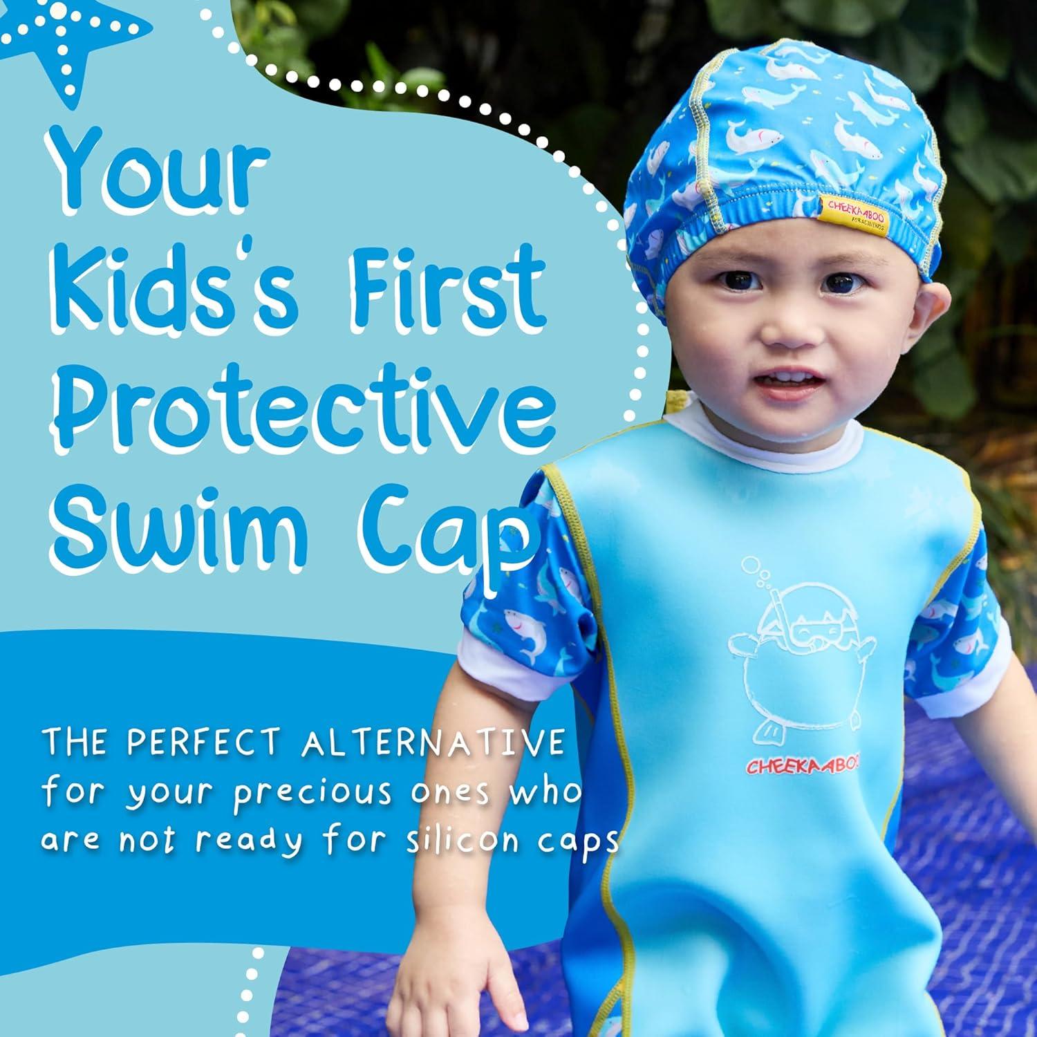 Gorro de natación para niños Cheekaaboo Tiburón - Spandex