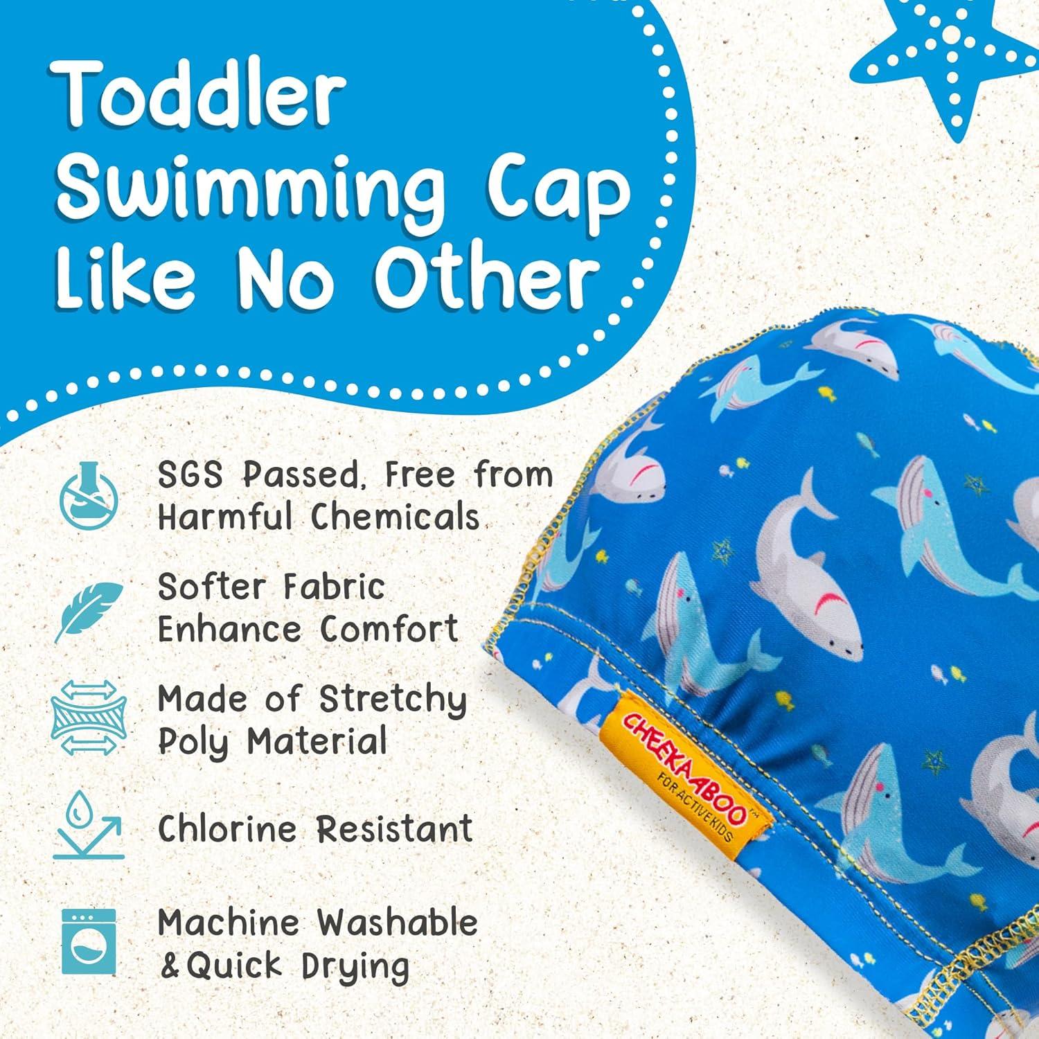 Gorro de natación para niños Cheekaaboo Tiburón - Spandex