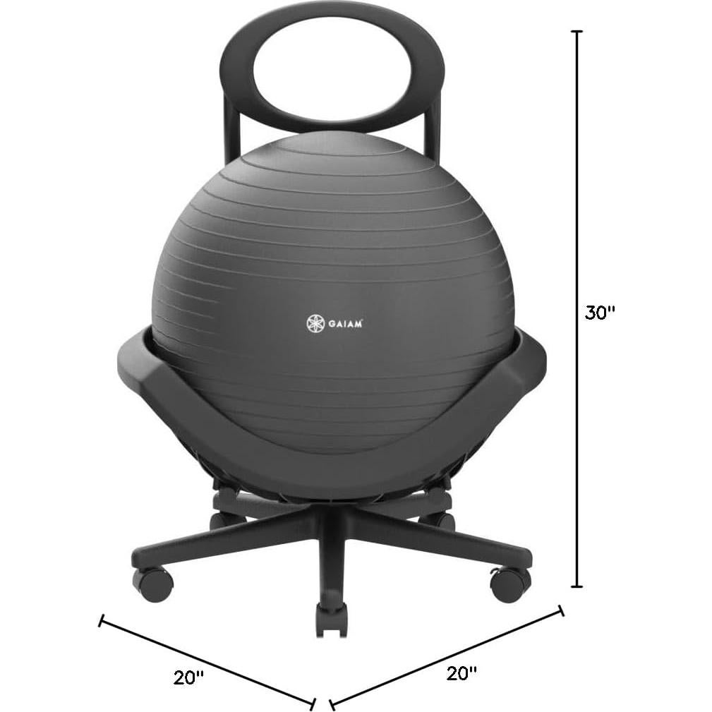 Silla de Balón de Equilibrio Gaiam Ultimate 52cm Ergonómica