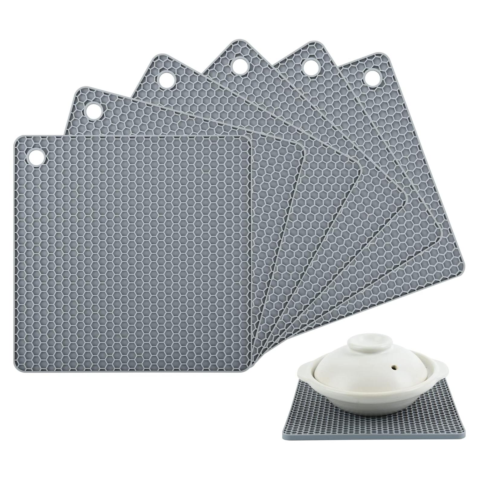 Mats de Silicona IFFMYJB 6 Piezas Antideslizantes 18.5cm