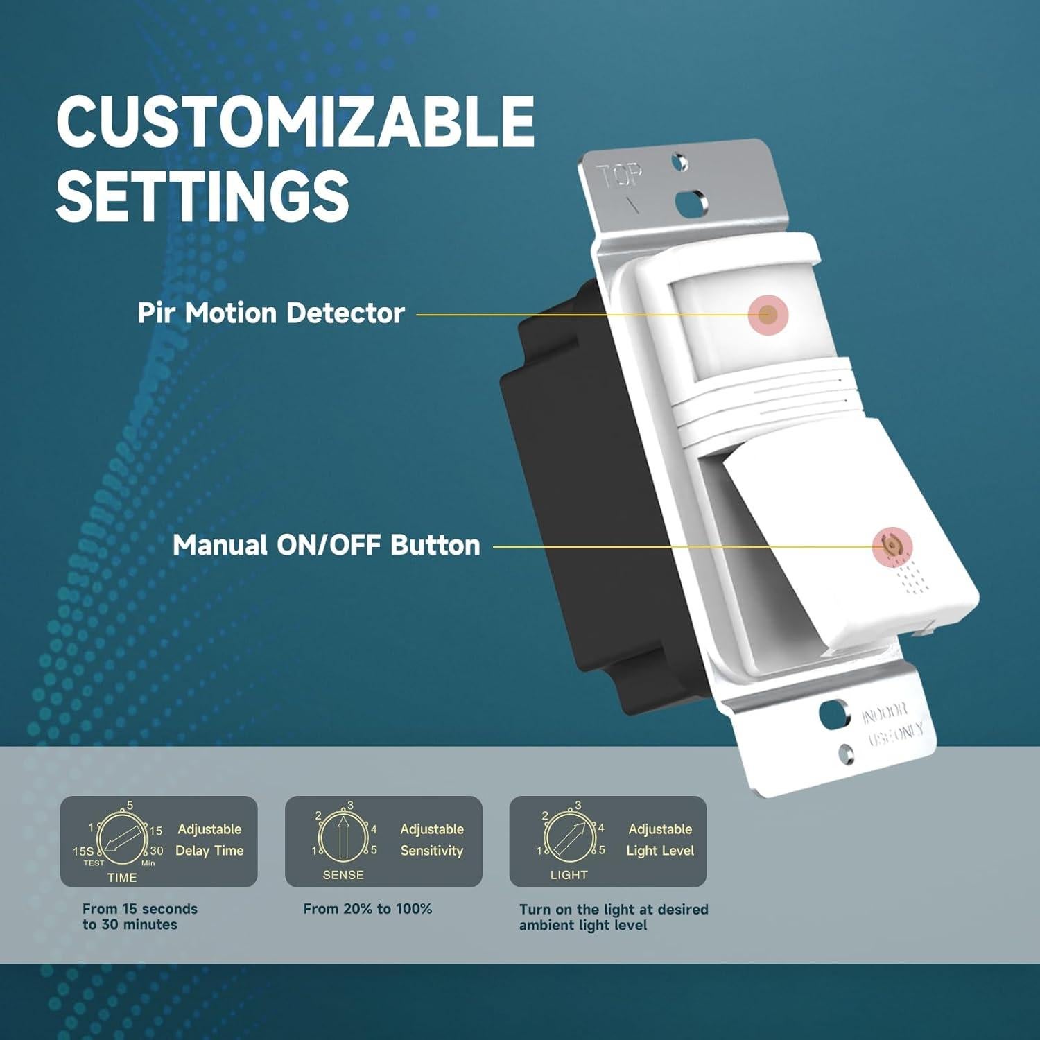 Interruptor de Luz con Sensor de Movimiento ECOELER 600W