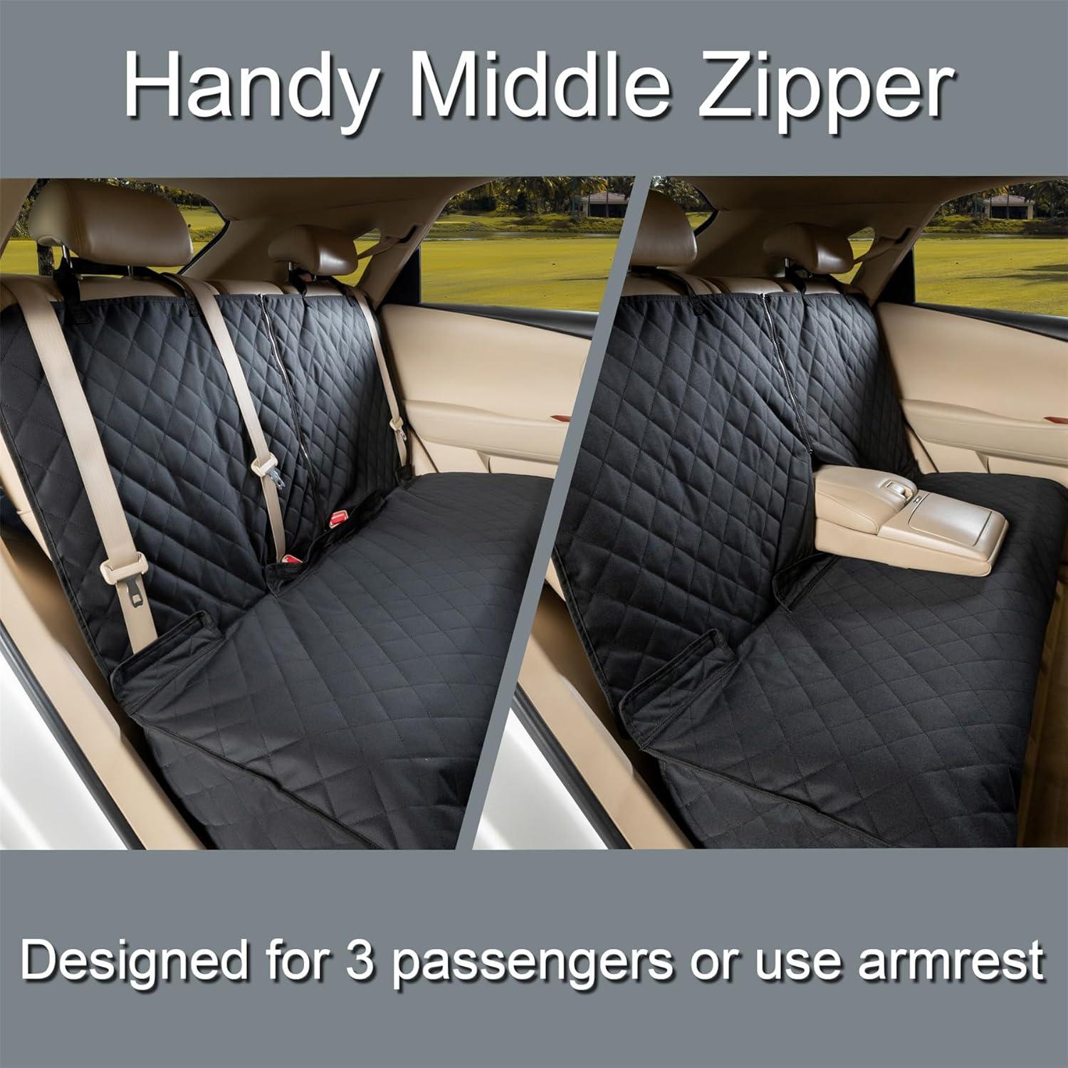 Funda de Asiento de Coche para Perros YOVEEKLE Todo Negro