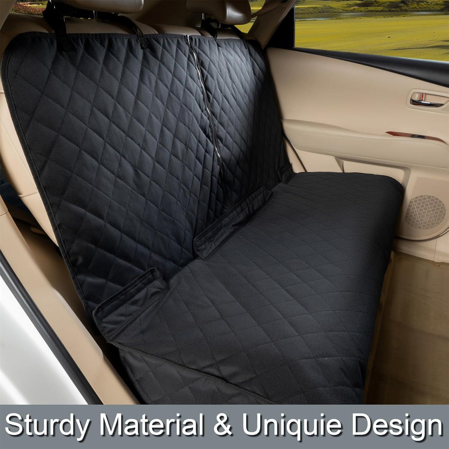 Funda de Asiento de Coche para Perros YOVEEKLE Todo Negro