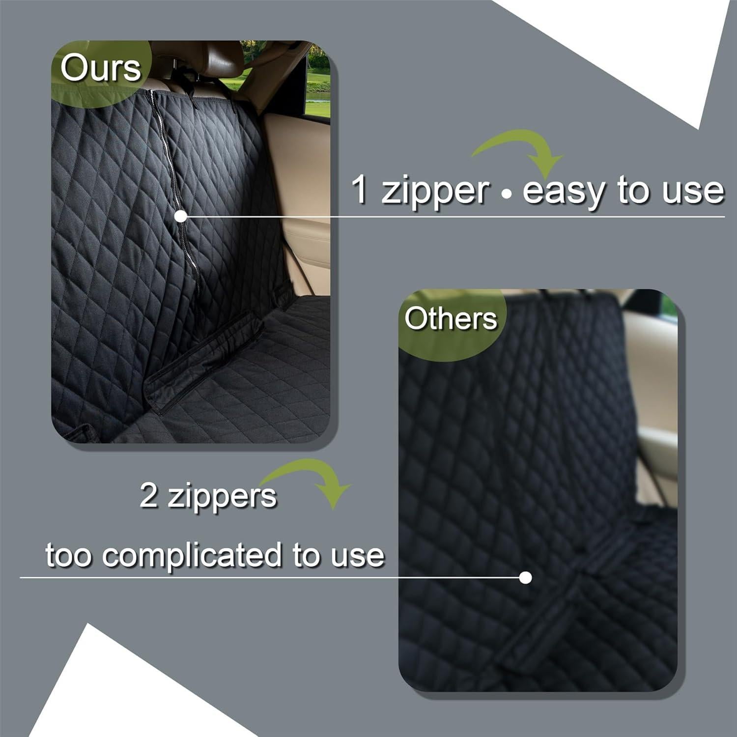 Funda de Asiento de Coche para Perros YOVEEKLE Todo Negro